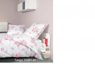 Janine - Tango - Bettwäsche - Seersucker - 135x200 cm - Dessin 20091 - Farbe 01 - rosa